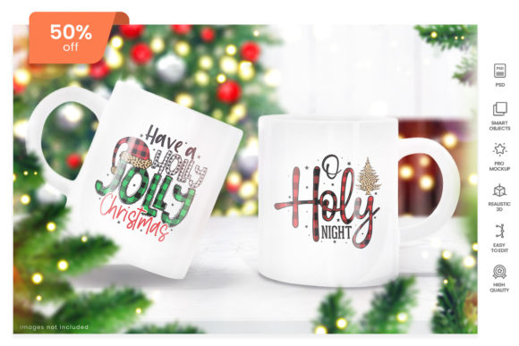 11oz Ceramic Mug Mockup for Christmas by Christmas Amp