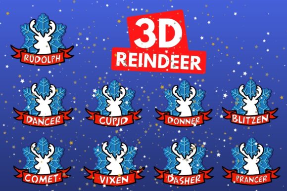 3D Reindeer for Christmas Crafting
