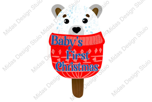 Babys 1st Christmas Holiday Graphic Design
