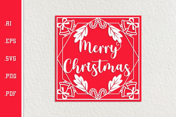 Christmas Card SVG EPS AI PNG PDF for Crafts