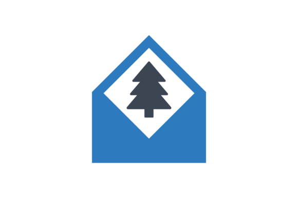 Christmas Envelope Icon for Branding and Design Projects