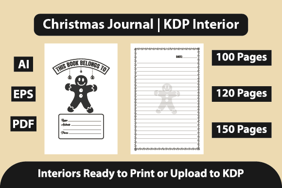 Christmas Journal KDP Interior for Kdp Interiors