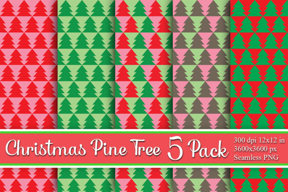 Christmas Pine Tree Xmas Digital Pattern Textures