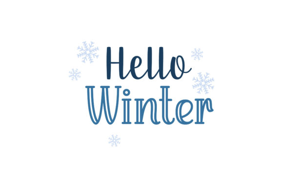 Christmas Quotes Hello Winter Graphic Design Asset for Crafts