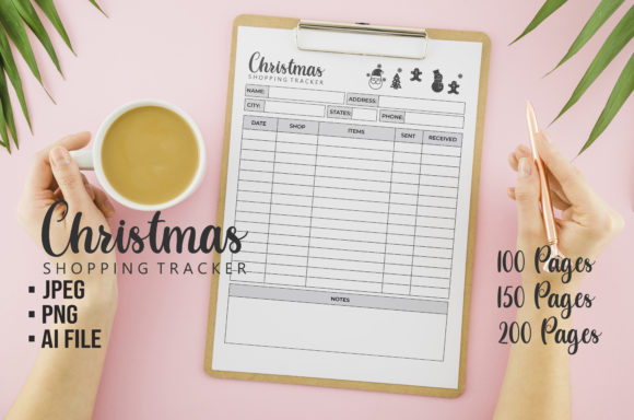 Christmas Shopping Tracker KDP for Kdp Interiors