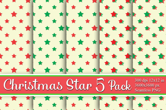 Christmas Stars Xmas Digital Paper Textures