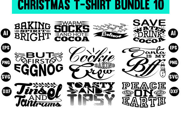 Christmas T Shirt Bundle for T-Shirt Designs