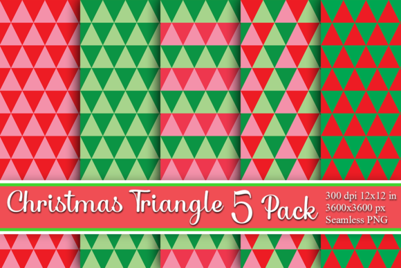 Christmas Trifecta Triangles Pattern - A Versatile Texture for Branding