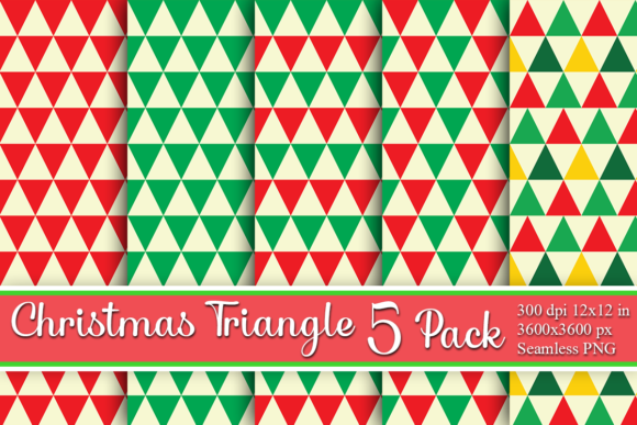 Christmas Trifecta Triangles Xmas Paper Textures