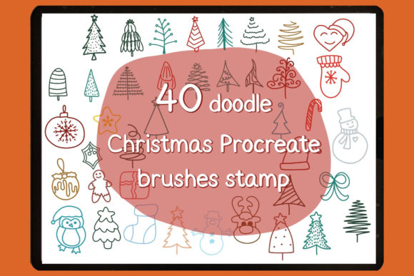 Doodle Christmas Procreate Brushes for Creative Projects