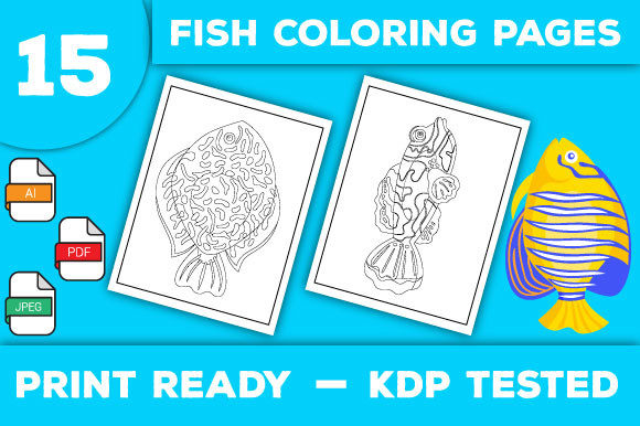 Fish Coloring Book Pages for Kids - Creative Design for Local Businesses