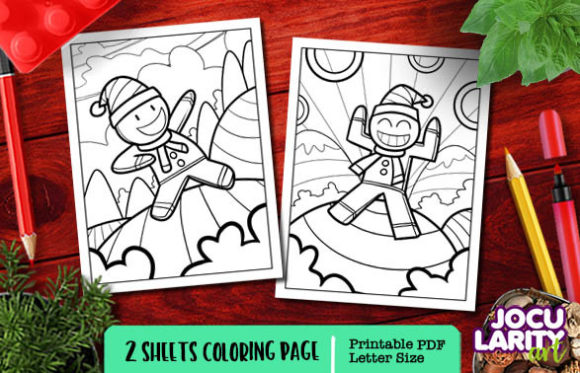 Funny Christmas Gingerbread Coloring Pages Amp