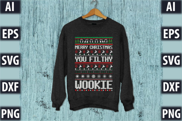 Merry Christmas You Filthy Wookie T-Shirt Design