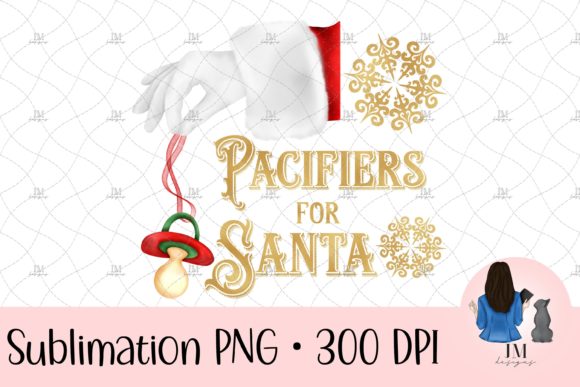 Pacifiers for Santa Watercolor Christmas Crafts