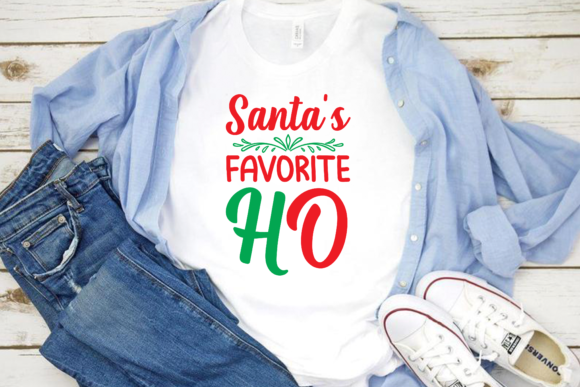Santa's HO Christmas T-Shirt Design Print Templates