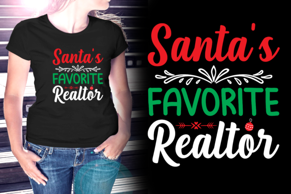 Santa's Realtor Christmas T-Shirt Design Review