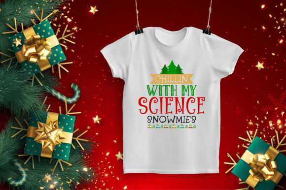Science Christmas Teacher T-Shirt Design for T-Shirt Designs