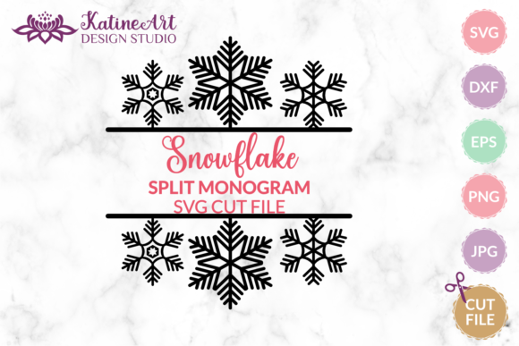Snowflake Split Monogram Svg Frame Review
