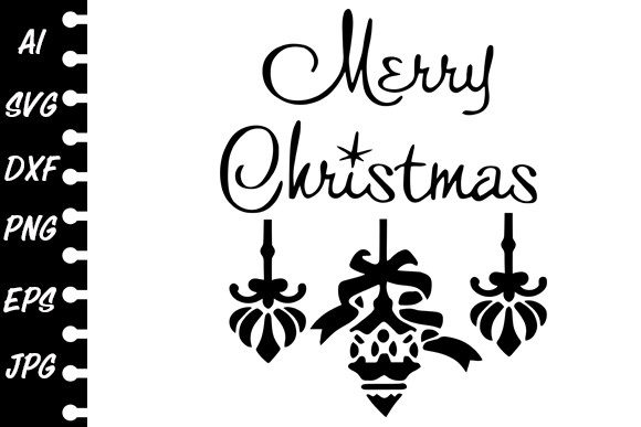 Stencil Merry Christmas for Crafts and Branding