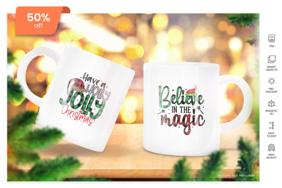 White Ceramic Mug Mockup for Christmas: A Festive Design for Your Handmade Business