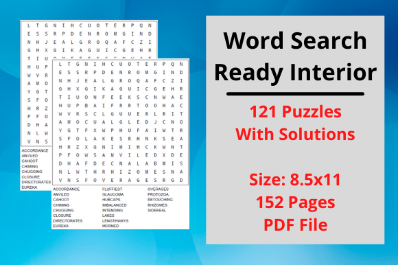 Word Search Book 121 Puzzles for KDP – A Playful Asset for Kdp Interiors